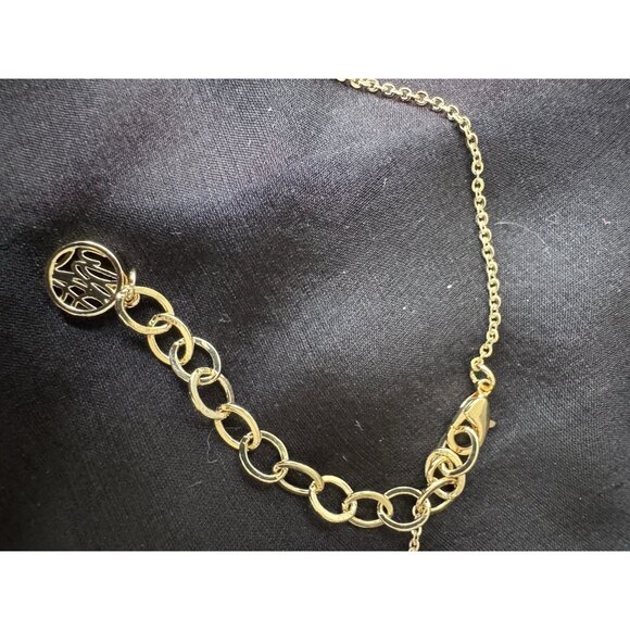 Lilly Pulitzer Dainty Goldtone Palm Tree CZ Short Statement Necklace 16" NEW - Picture 7 of 11